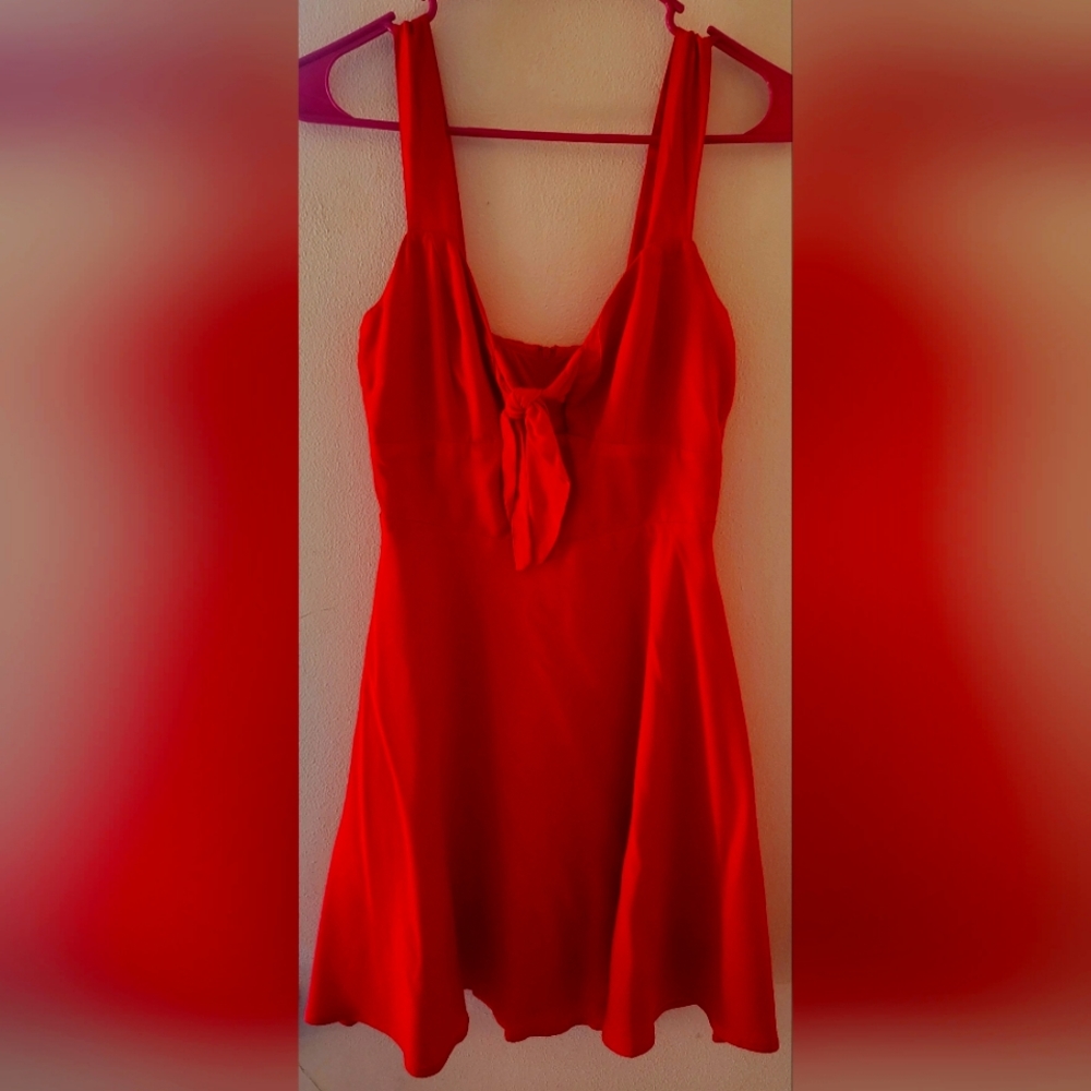 Red Charolette Ruse Dress- XS